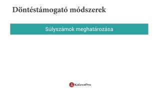 Döntéstámogató módszerek