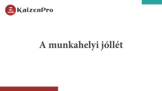 A munkahelyi jóllét