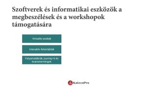 Szoftverek és informatikai eszközök a megbeszélések és a workshopok támogatására